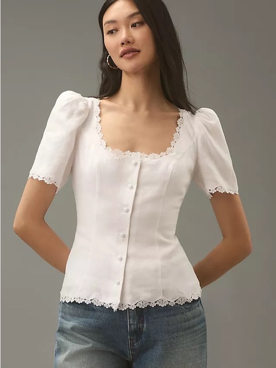 Reformation Tops - Reformation Anabella Linen Top